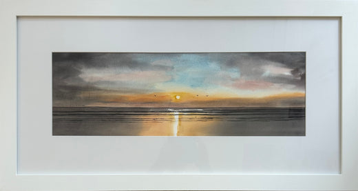 Original Painting Golden Sunset Bigbury Bay Devon
