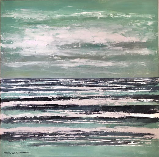 Original Painting Rolling Waves Bigbury Bay Devon