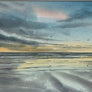 Original Painting Bigbury Bay Sunset Devon