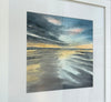 Original Painting Sunset Wet Sand Reglections Bigbury Bay Devon