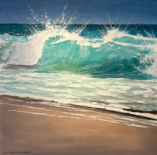 Original Acrylic Painting Light on Waves