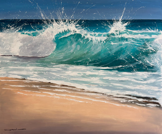 SOLD Original Acrylic Painting Light on Waves