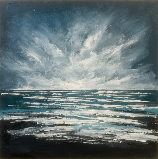 Original Painting Wild and Free Bigbury Bay Devon