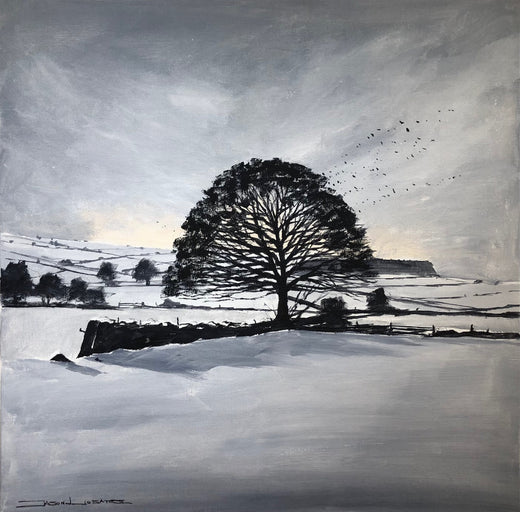 SOLD Original Painting Tranquility in Dartmoor Snow