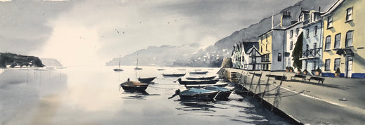 Original Painting Bayards Cove and Castle Dartmouth Devon