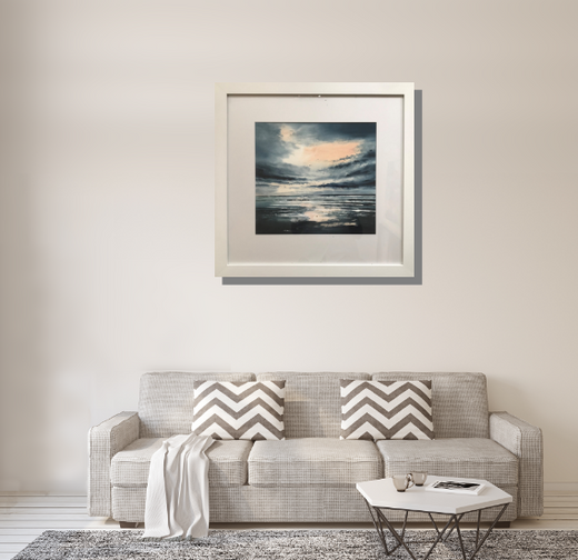 SOLD Pink Sky on Wet Sand at Bigbury Bay Devon UK