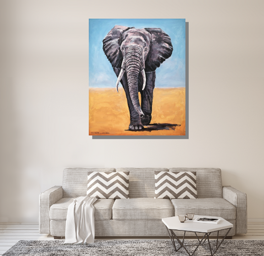 Canvas Print Elephant Power