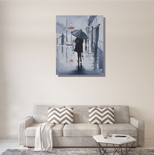 Paris Reflections in the Rain