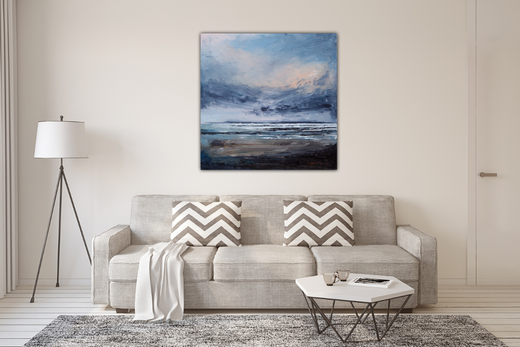 Canvas Print Waves and Rocks