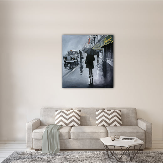 Canvas Print Taxi to Harrods